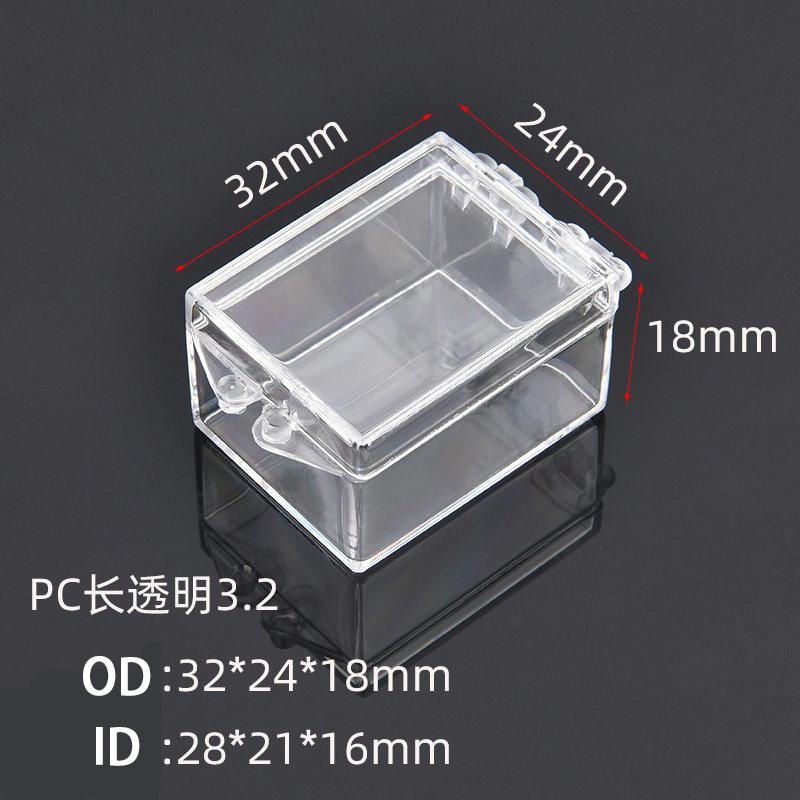 1Pcs Transparent Box Rectangular PC Plastic Box Specimen Collection Box Thickened Lid Display Sample Storage Box