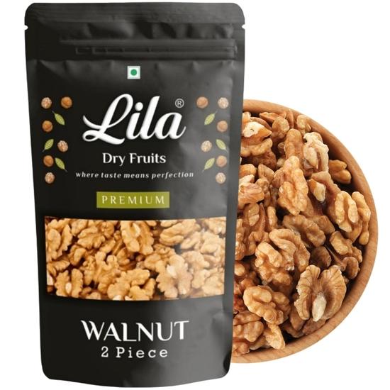 LILA DRY FRUITS Walnuts 200 Grams | Premium Whole & Natural Walnut | Akrot Giri Rich In Iron and Protein | (Grade 2PC)
