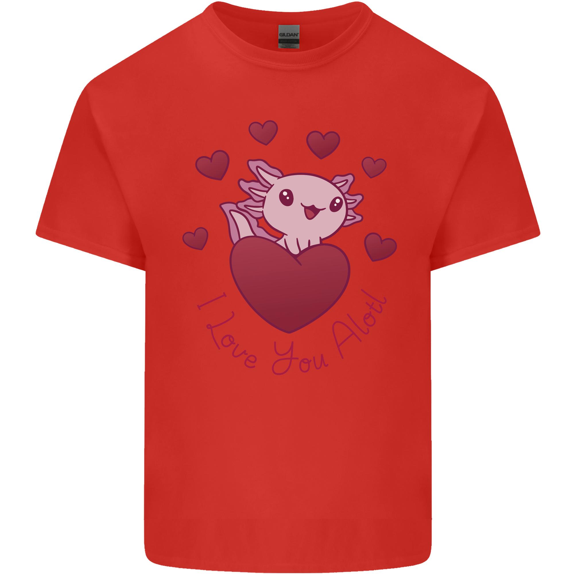 I Love You Alotl Valentines Day Axoloti Unisexs Light Cotton TShirt S