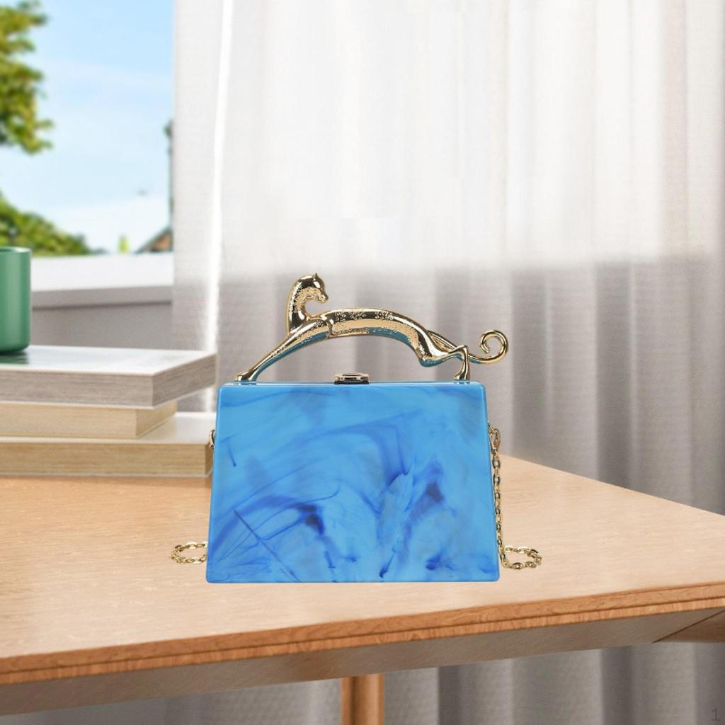 Women Acrylic Purse Crossbody Bag Box Clutch for Engagement Birthday Wedding