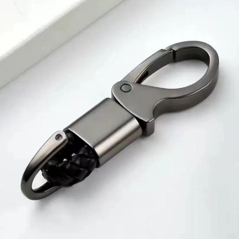 Llavero Creativo de Cuerda Trenzada y Metal para Coche, Colgante de Anilla Duradera para Hombres, Accesorio Personalizado para Llavero de Coche