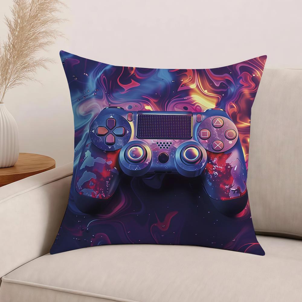 Colorful Game C-Controller Fashion Pillow Case Office Cushions Suitable For Sofa Car Bedroom Decorative Cushion Cover