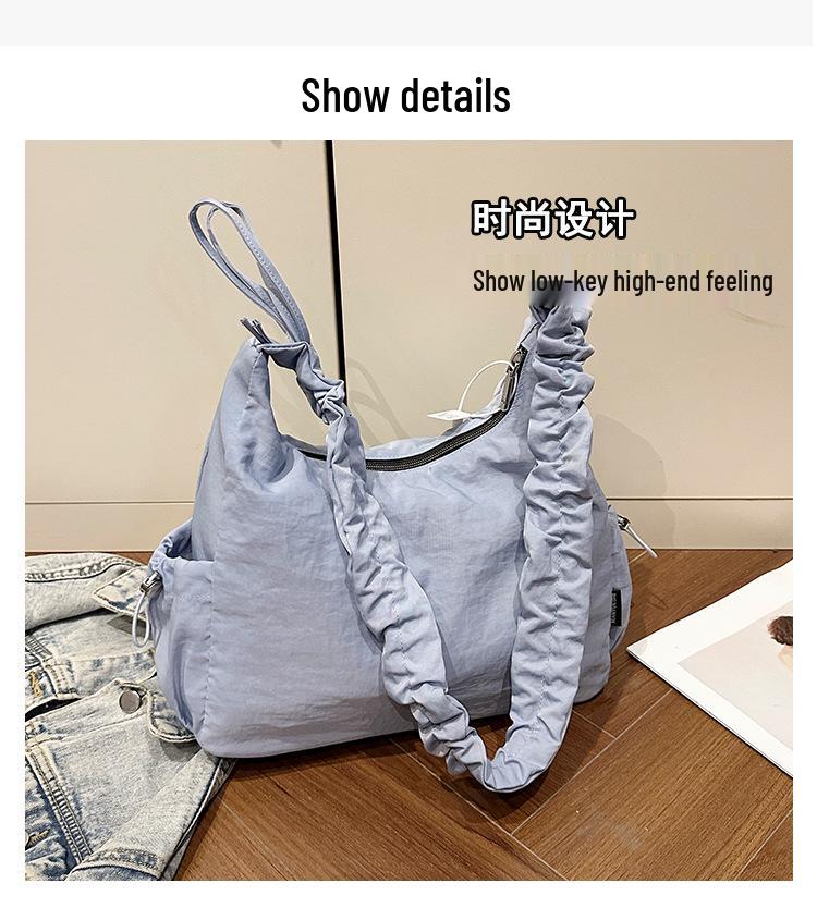 Koreanische Falten-Wolken-Tasche: Große Kapazität, Stilvolle Einzel-Schulter- & Crossbody-Kordelzugtasche