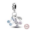 Compatible With Authentic Bangle Bracelets Zircon Owl Glow Firefly Starmoon Copper Charm Bead Charms Do It Yourself Womens BirthdayJewelry Gift