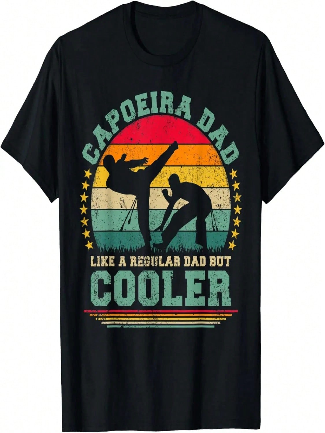 unisex Capoeira Martial Art Lover Vintage Capoeira Dad Father s Day T-Shirt S разноцветный