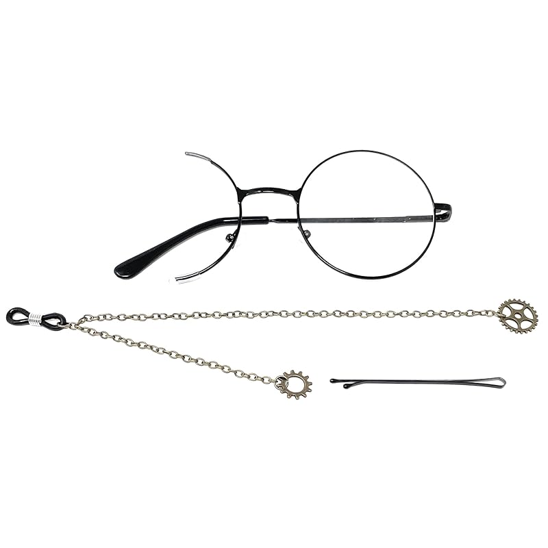 

[TOKYO GOODS MARKET] [Pure Ribbon] with chain with lens Date monocle monocle for right eye for left eye one-eyed monocle fashion glasses cosplay free