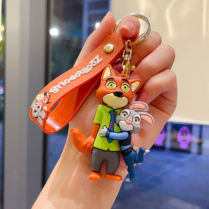 Anime Zootopia 2 Figure Cute PVC Doll Car Key Ring Accessories Bag Pendant Charm Perfect Christmas Gift for Her 2027