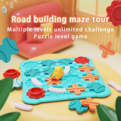 Straßenlabyrinth-Tour-Puzzle-Strecken-Spielzeug Eltern-Kind-Interaktives Brettspiel Rückwärts-Ingenieurfahrzeug-Puzzle-Spielzeug