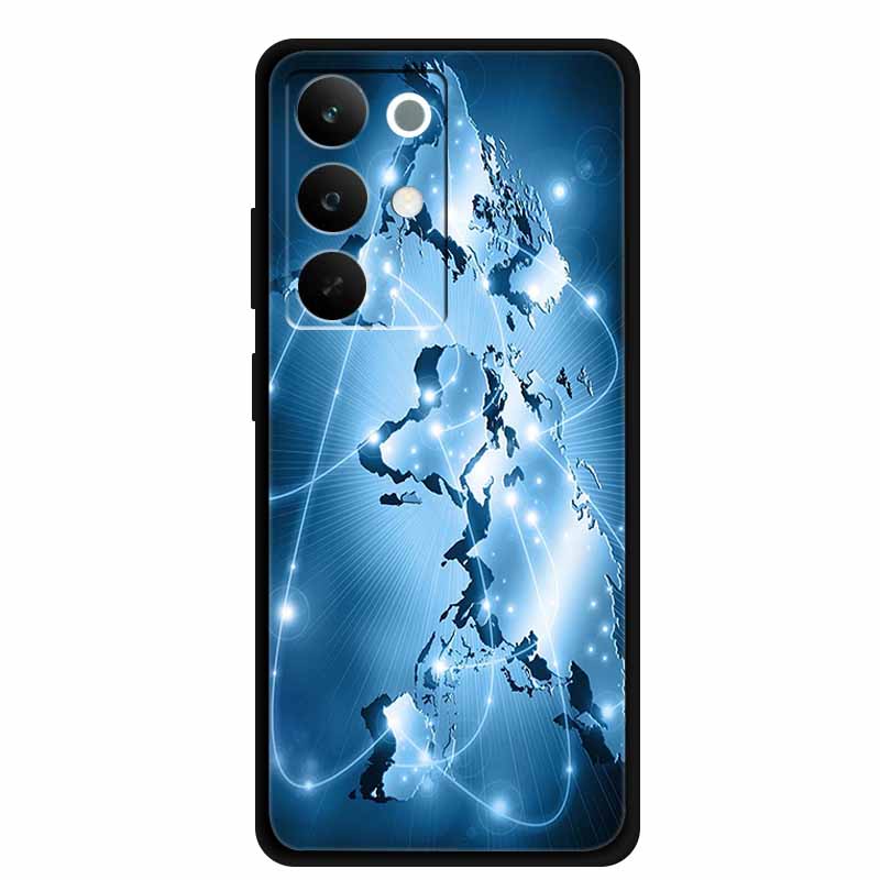 

Чохол для телефону Realme C85 5G 2025 Квіти Чорний Силіконовий М яка Задня Кришка Чохол Для Realme C85 Pro Чохол 6.8 C 85 Pro Coque Funda Realme C85 Pro