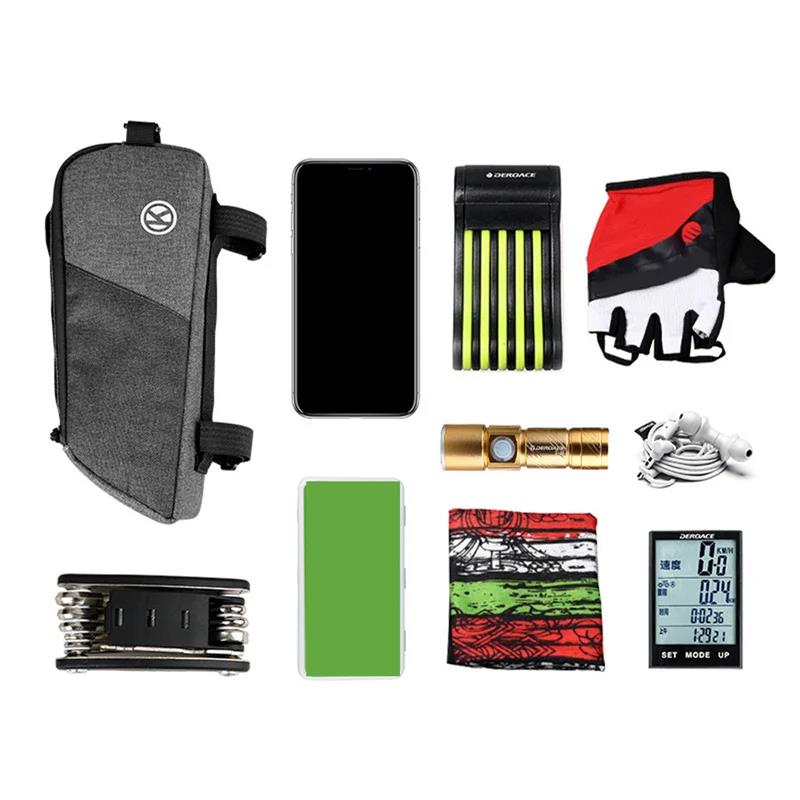 Frame Front Top Tube Large Capacity Waterproof MTB Bike Triangle Pouch Phone Case Beam Pack Cycling Accessories