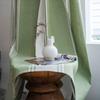 American Cotton Linen Stripe Thick Blackout Home Window Curtains with Tassel Bedroom Kitchen Drapes Living Room Shading Curtain