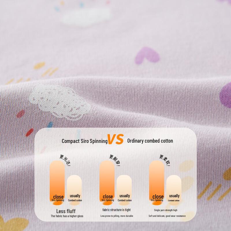 DEESHA Girls' 100% Cotton 5A Antibacterial Thermal Underwear Set