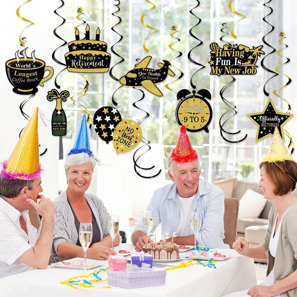 Retirement Party Decor With Birthday Cake And Airplane Card Design Party For