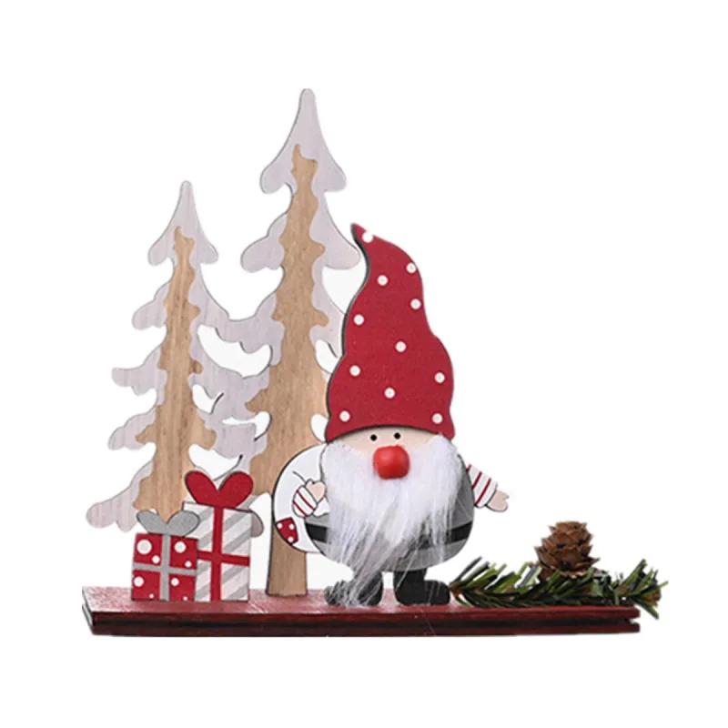 

Рождественское деревянное украшение «Санта-Клаус» своими руками - Стиль с красной шляпой, Домашний декор и подарок ручной работы