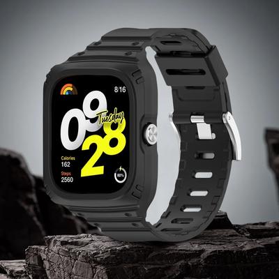 Etui i Pasek Silikonowe 2 w 1 do Redmi Watch 4 Wodoodporny Opaska na Nadgarstek Odporna na Pot Zamienny Pasek