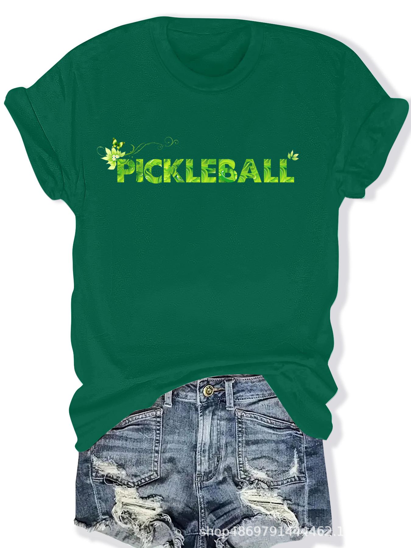 

Women s Fashion Round Neck T-Shirt for Cross-Border Trade M зелёный