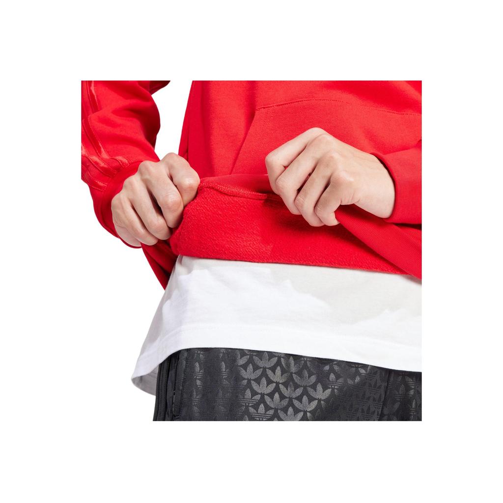 Adidas Originals X Mickey Mouse SS24 Hoodie With Glove Pattern And Signature Stripes Men Hoodie Red IY2275