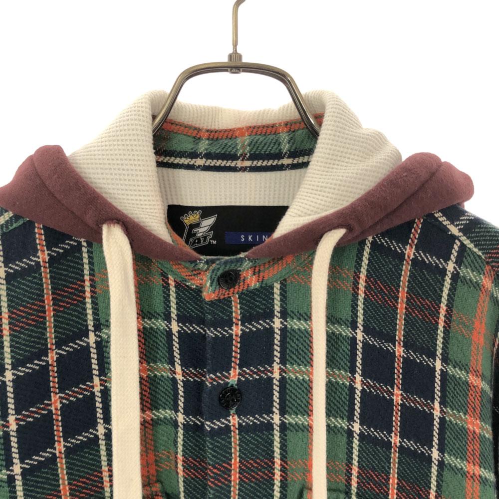 FAT Check Pattern Jacket SKINNY Green system Parker Men's Used