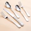 4/5pcs Luxury Plated Flatware Set Stainless Steel Cutlery Set Elegant 18-10 Steel Heavy Weight Flatware Tableware Mirror Cutlery