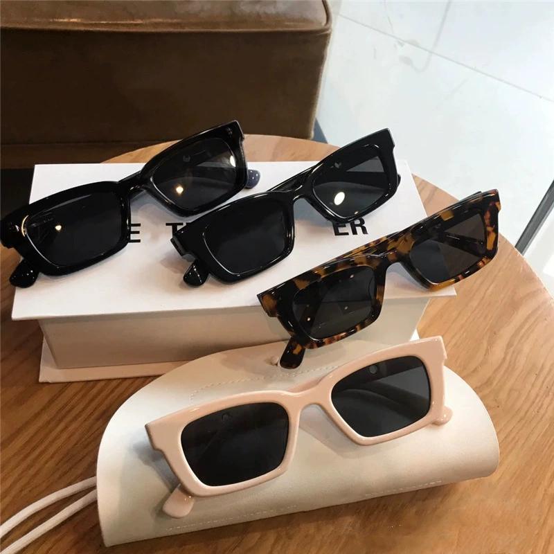 New Women Rectangle Vintage Sunglasses Brand Designer Retro Points Sun Glasses Female Lady Eyeglass Cat Eye Driver Goggles