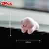 2Pcs Cute Cartoon Mini Small Animals Car Dashboard Accessories Funny Car Interior Ornaments Car Display Screen Decorations Gifts