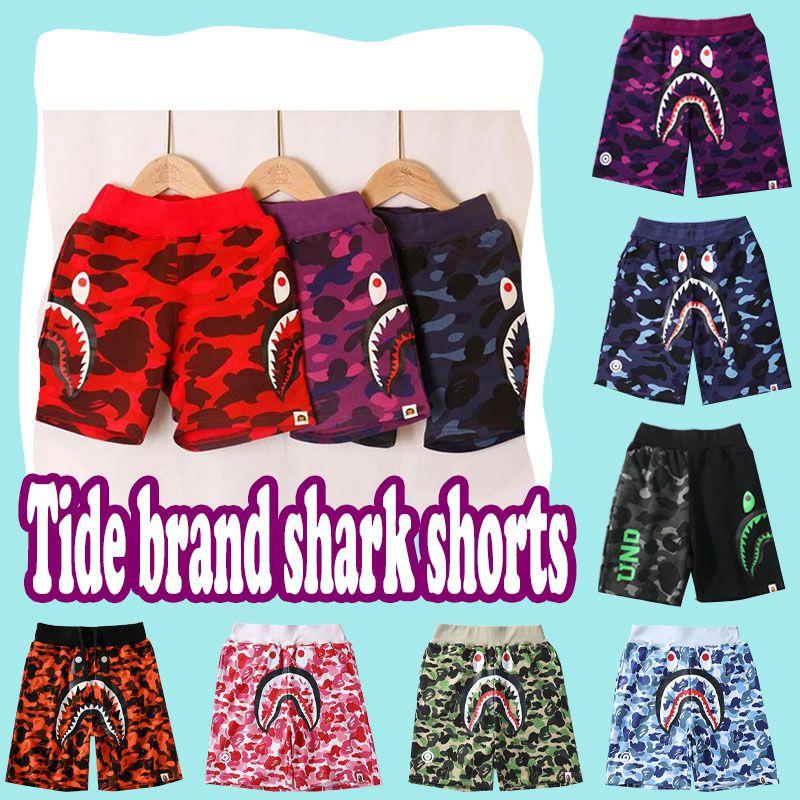 Ready Camouflage Shark Head Printed Cotton Shorts For Men Youth Fashion**
