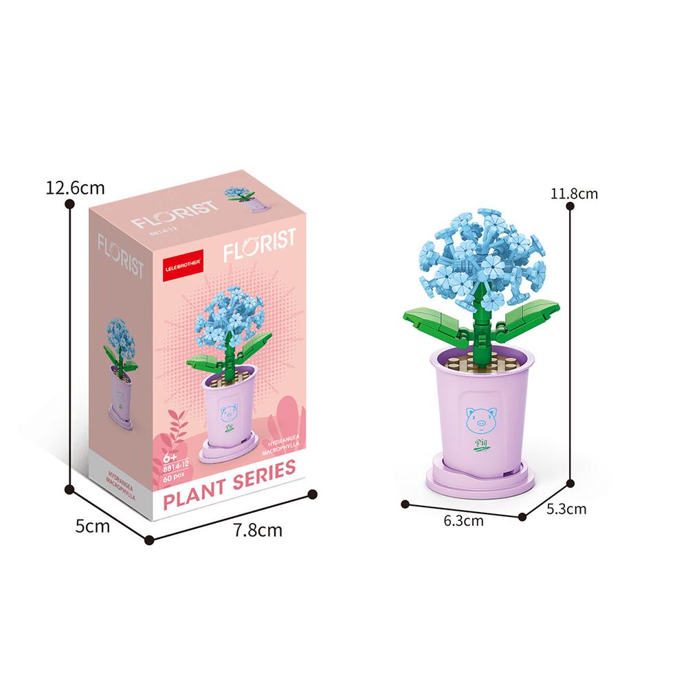 Creativo Fiore Building Blocks Simulazione Bouquet Mattoni da costruzione in vaso Giocattoli per la decorazione domestica