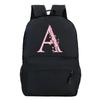 Back To School Rucksacks Trend Graphic Flower Alphabet Harajuku Style Trend Open-air Journey Knapsack Zip Laptop Bagpack