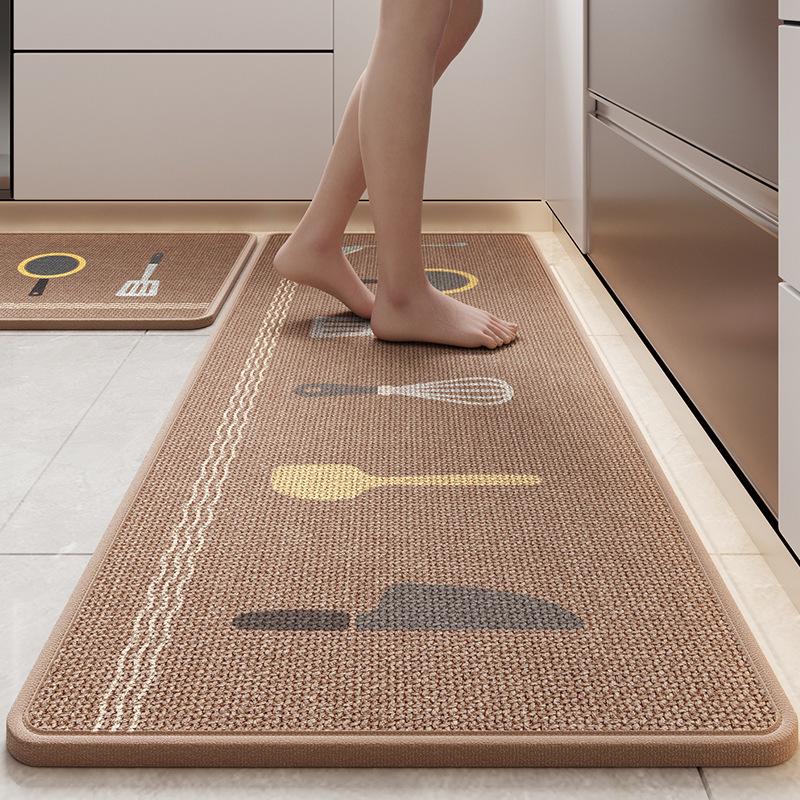 New Water & Oil-Absorbing Kitchen Floor Mat - Simple Style, Perfect for Corners & Sinks