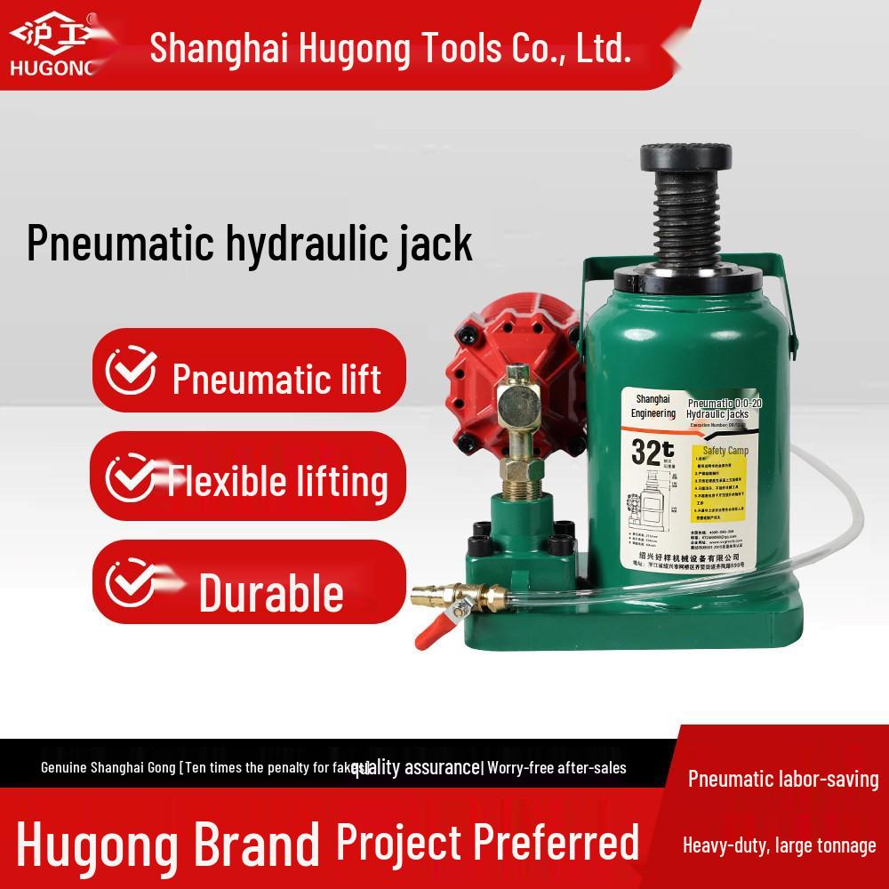 Hugong 3250t Durable Vertical Pneumatic Hydraulic Jack with Genuine Product Guarantee