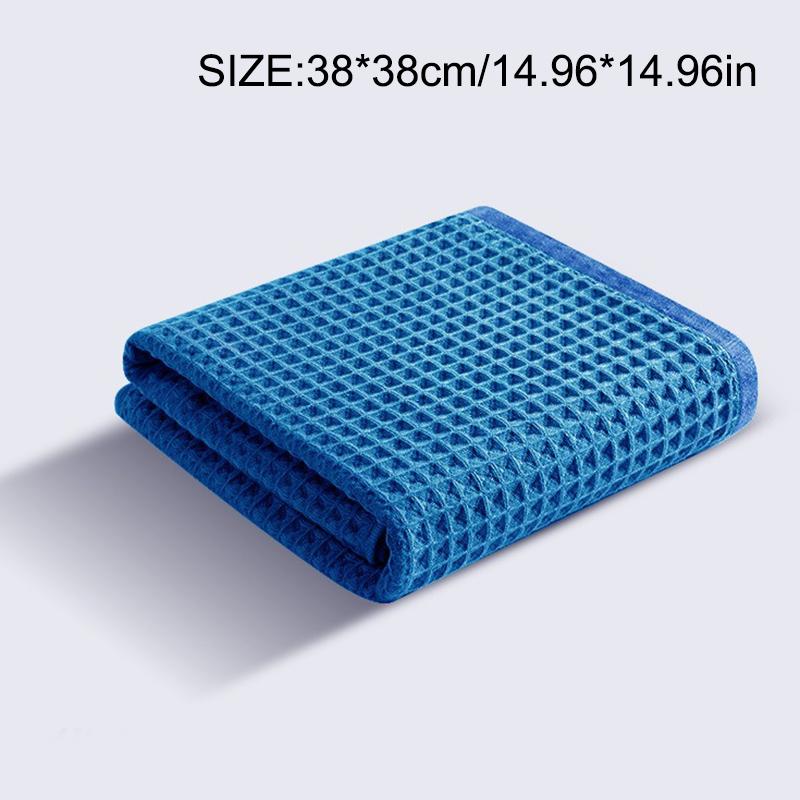 Car Wash Towel Glass Cleaning Water Drying Microfiber Window Clean Wipe Auto Detailing Waffle Weave For Kitchen Bath Home Office