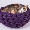 500G isländische ultradicke Wolle entkernte Baumwolle Kristall Samt Handgewebtes Material DIY Weben Handtasche Haustier Nest