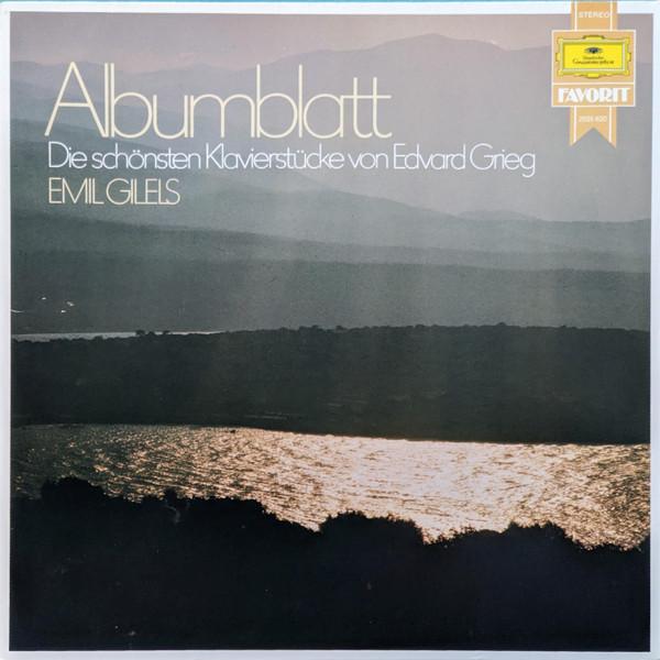 

LP Record EDVARD GRIEG EMIL GILELS Albumblatt Die Schnsten Klaviers 139362 1978 Germany Classical Used