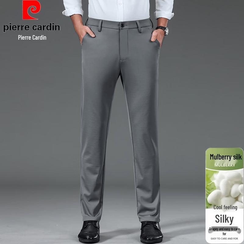 

Pierre Cardin Men s Summer Silk Blend Casual Straight Pants 36