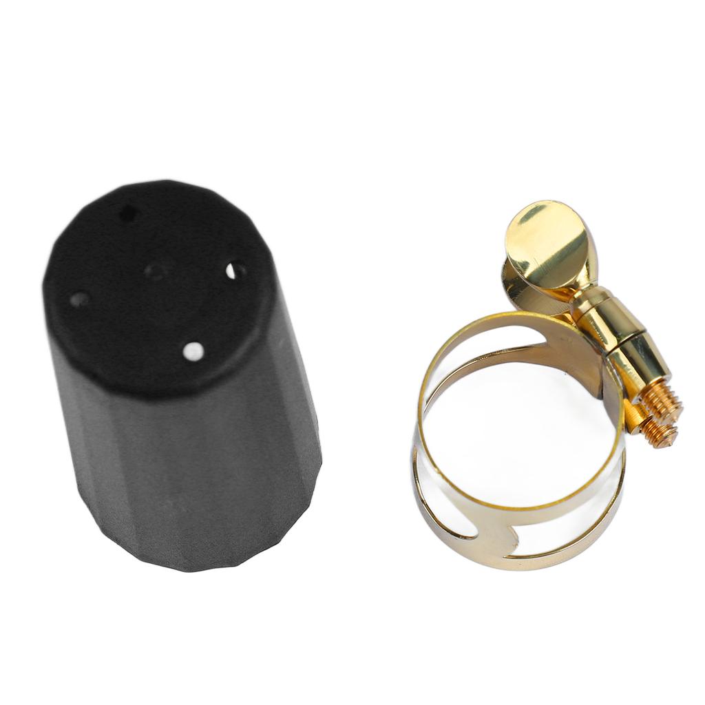 Saxophone Mouthpiece Cap Double Screw Gold Ligature Cap Clip Fastener Alto Sax Accessories