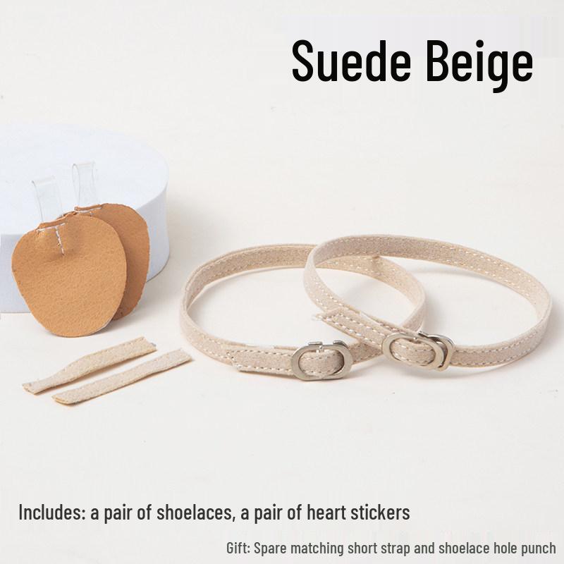 Non-Slip High Heel Strap with Suede Matte Finish - Secure Tie-Up Buckle Design