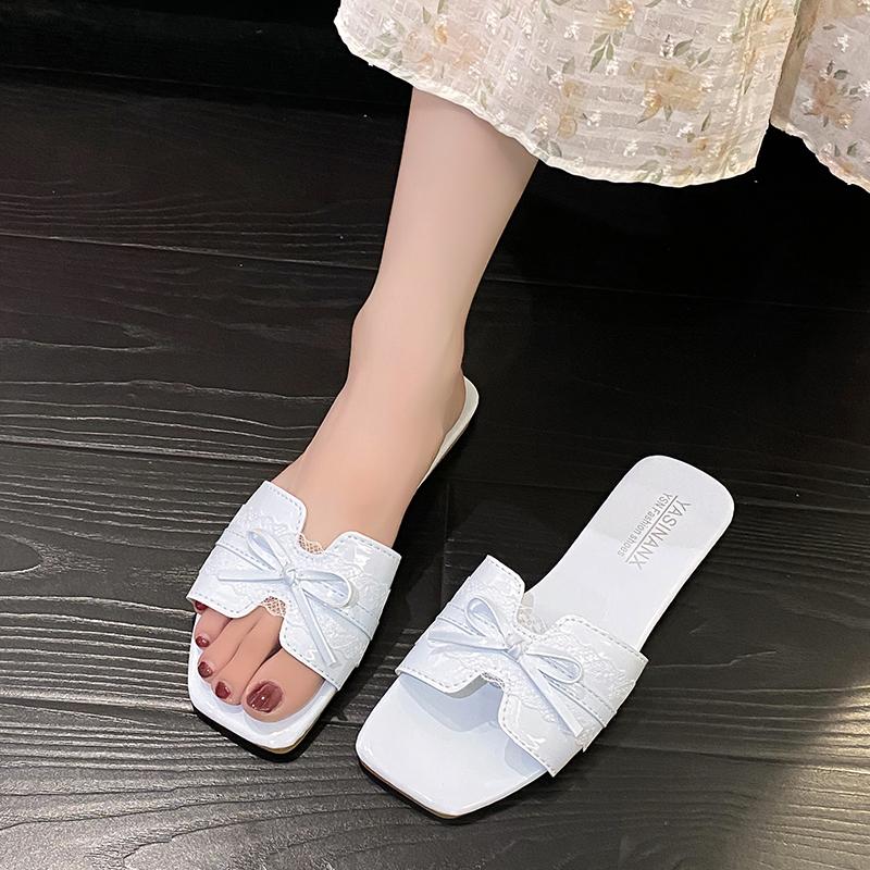 Fashion Women'S Shoes Summer Beach Slippers Flowers High Heeled Sandals for Women Non Slip Flip Flops for Women Indoor Shoes 2025