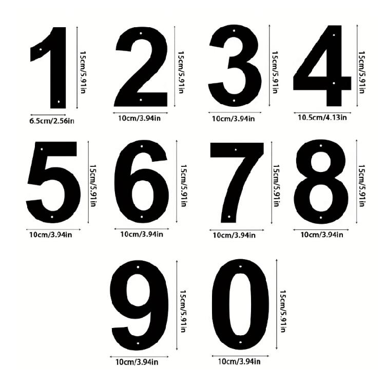 Black Floating Houses Number,Modern Houses Number for Outside,Home Address Number for Outdoor Garage Gate Street Wall