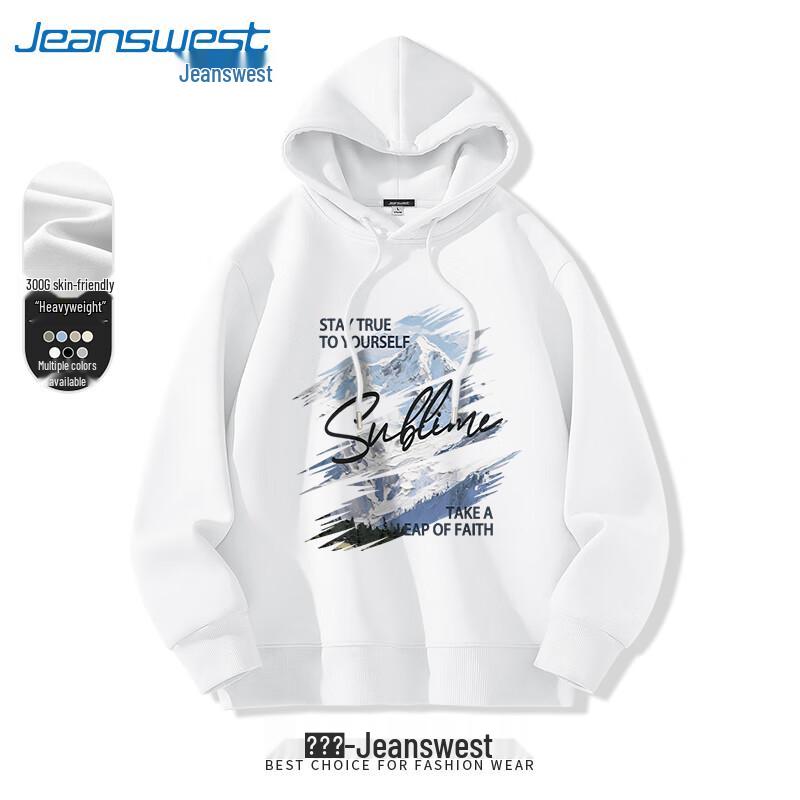 Jeanswest Unisex Oil Painting Print Hooded Sweatshirt