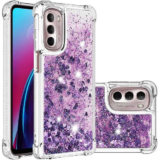 Błyszczące etui na telefon z brokatem dla Motorola Moto G Stylus 5G 2022 Etui Ruchomy piasek Miękkie silikonowe TPU Odporny na wstrząsy Bumper Etui ochronne Kompatybilne z Moto G