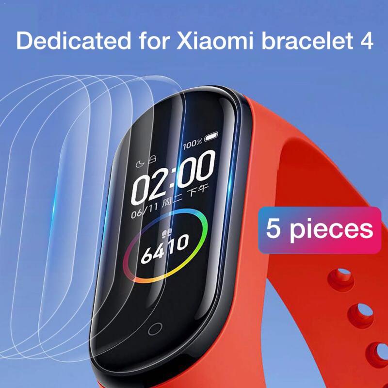 5pcs Soft Tempered Glass For Xiaomi Mi Band 8 7 Smart Watchband Full Cover Screen Protector Film for Xiaomi Miband 7 6 5 4 Glass