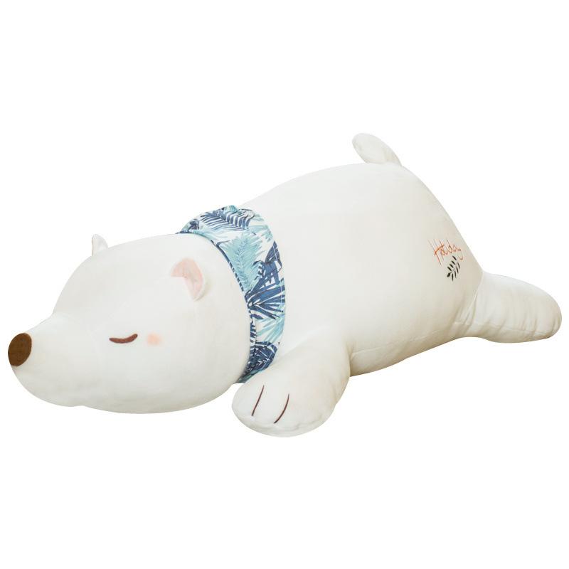 Cute Polar Bear Doll Plush Toy Girl Sleeping Pillow Doll Children Soothing Rag Doll Birthday Gift