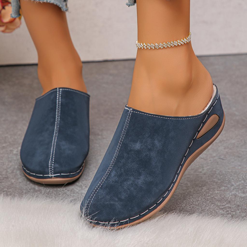Women Slippers Summer Fashion Slippers Closed Toe Platform Sandals Vintage Designer Slides Women 2026 New Wedge Shoes Ladies