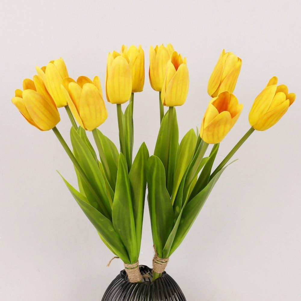 Real Touch Simulation Big Tulip Handmade Faux Tulip Branch Artificial Tulip Flowers  Wedding Party