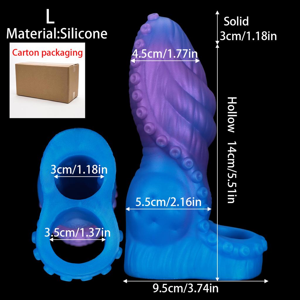 Penis Ring Male Realistic Penis Sleeve Extender Cock Sleeve Dick Enlargement Delay Ejaculation Cock Ring Reusable Condom Sex Toy