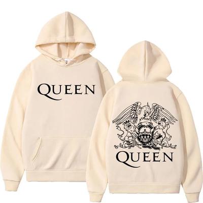 Autumn Winter Unisex Hoodie British Rock Band Queen Print Pullover Hoody Woman Sweatshirts Unisex Streetwear Fashion Y2k Clothing