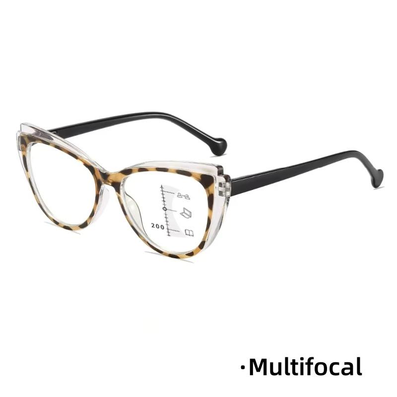 Unisex Stylish Outdoor Light-sensitive Presbyopic Eyeglasses Cat Eye Far Sight Glasses Progressive Multi-focal Reading Eyewear
