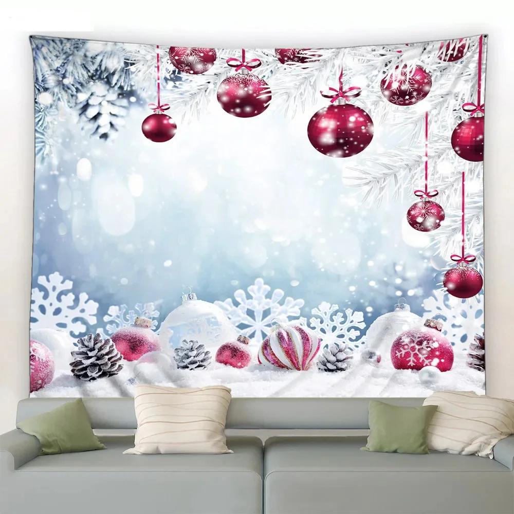 Christmas Cute Snowman Tapestry Bedroom Living Room Home Christmas Decoration Tapestry
