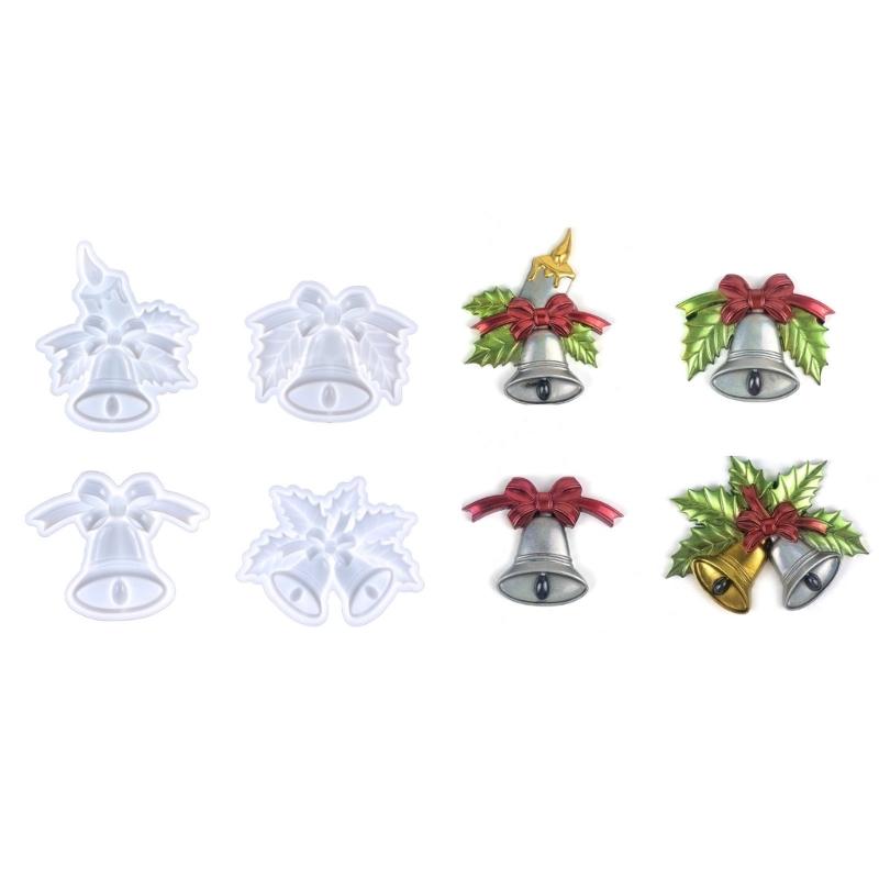 Reusable Epoxy Resin Mold for Indoor Outdoor Decors Christmas Bell Pendant Silicone Mold DIY Home Decor Ornament Molds