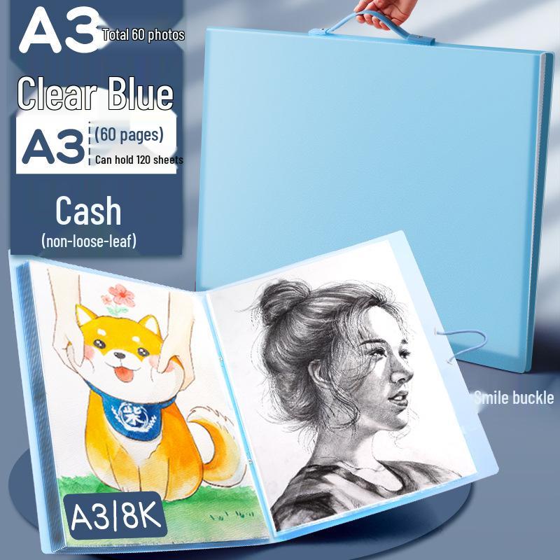 A3 Children's Art Portfolio: 8K Volume for Paintings, Certificates & Drawings